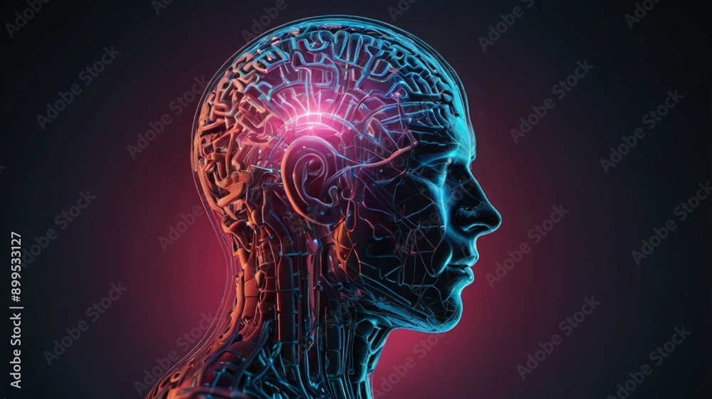 Human Brain with Ai Technology 