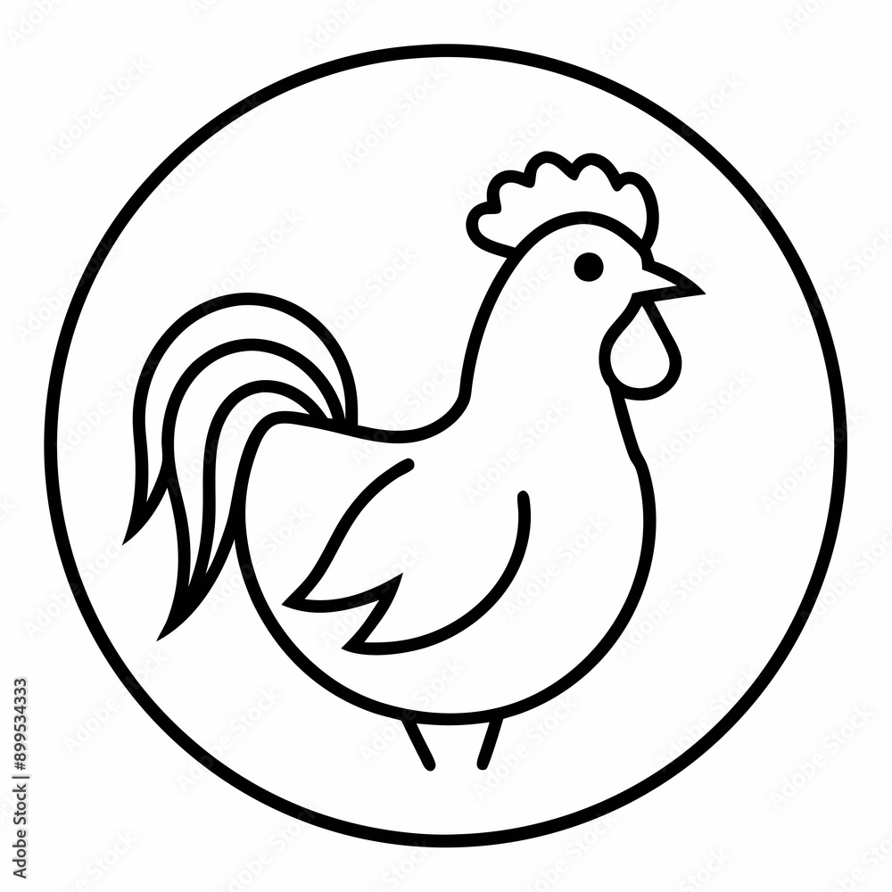 Obraz premium hen and chicken Vector