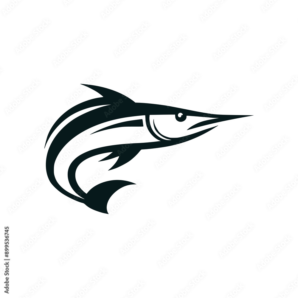 Obraz premium swordfish animal logo vector illustration template design