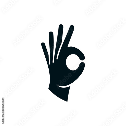ok hand sign logo vector illustration template design