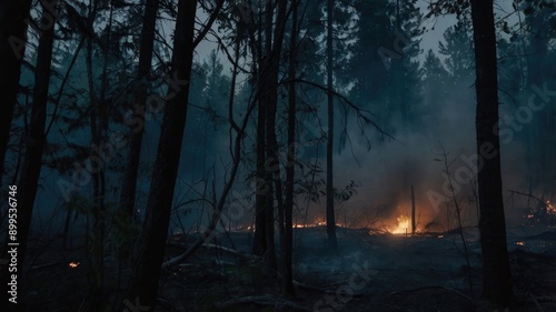 fire in the forest