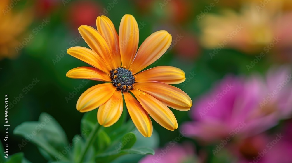 Close up view of colored flower with selective focus and blurred background Close up view of colored flower with selective focus and blurred background