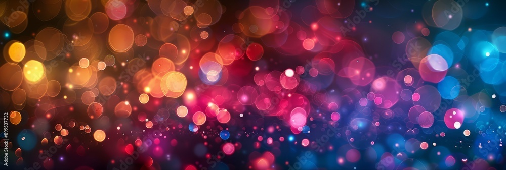 Bokeh colorful sparkle light background. Generative AI technology.
Bokeh colorful sparkle light background. Generative AI technology.