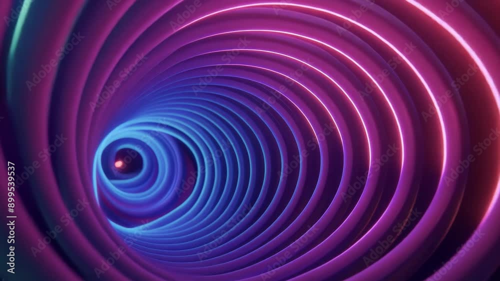 Neon spiral tunnel with neon pink and blue lights, creating a futuristic and dynamic visual effect. Neon spiral tunnel with neon pink and blue lights, creating a futuristic and dynamic visual effect.