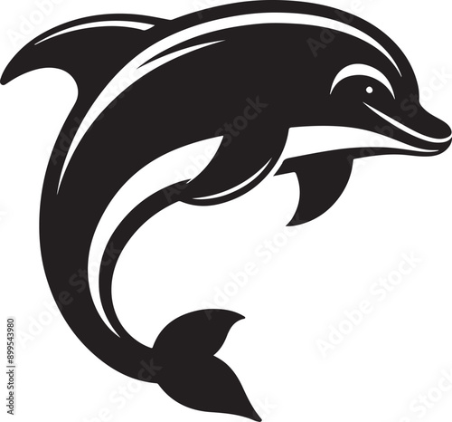 Dolphin Silhouettes. dolphin silhouette vector illustration. Dolphin silhouette - marine mammal. Bottlenose dolphin