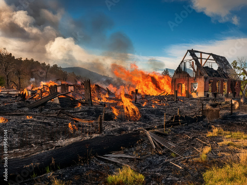 farm house after fire