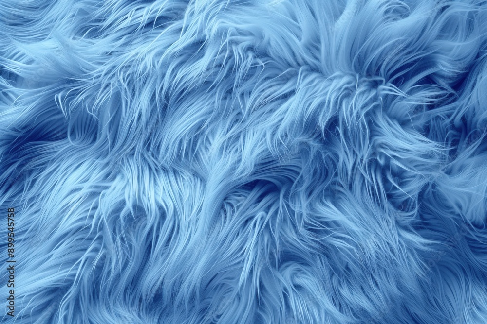 Close-up of blue faux fur texture with soft, flowing strands. Backdrop for fashion design, home decor, background with copyspace for vibrant, plush material Close-up of blue faux fur texture with soft, flowing strands. Backdrop for fashion design, home decor, background with copyspace for vibrant, plush material