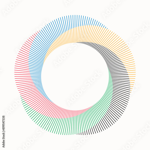 Colorful Olympic Games background or banner. Olympic modern lines with 5 correct colors.