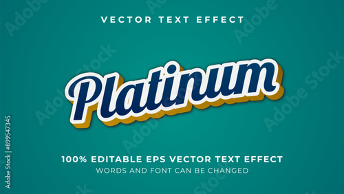platinum editable vector text effect