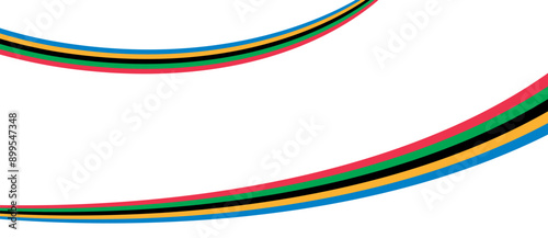 Colorful Olympic Games background or banner. Olympic modern lines with 5 correct colors.