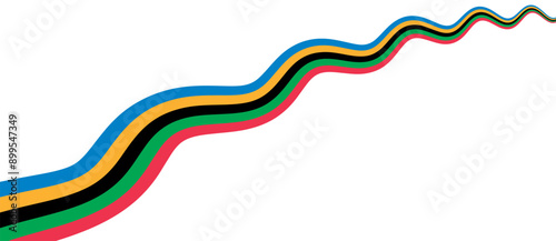 Colorful Olympic Games background or banner. Olympic modern lines with 5 correct colors.