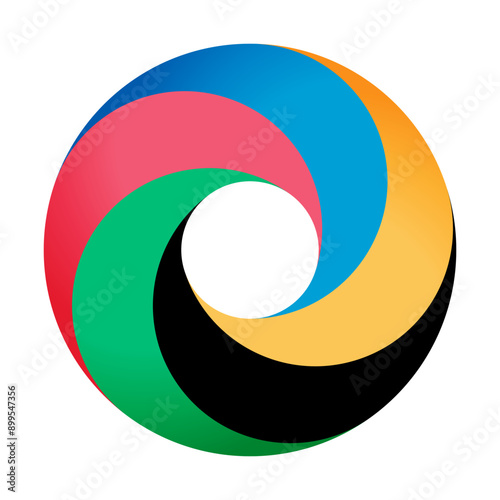 Colorful Olympic Games background or banner. Olympic modern lines with 5 correct colors.