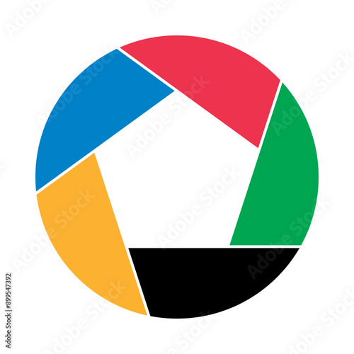 Colorful Olympic Games background or banner. Olympic modern lines with 5 correct colors.