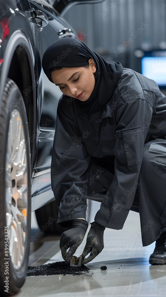 Female car mechanic Female car mechanic