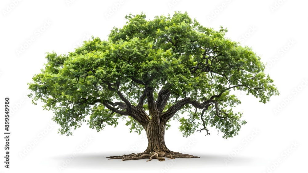 Majestic Elm Tree Against a Plain White Background Majestic Elm Tree Against a Plain White Background