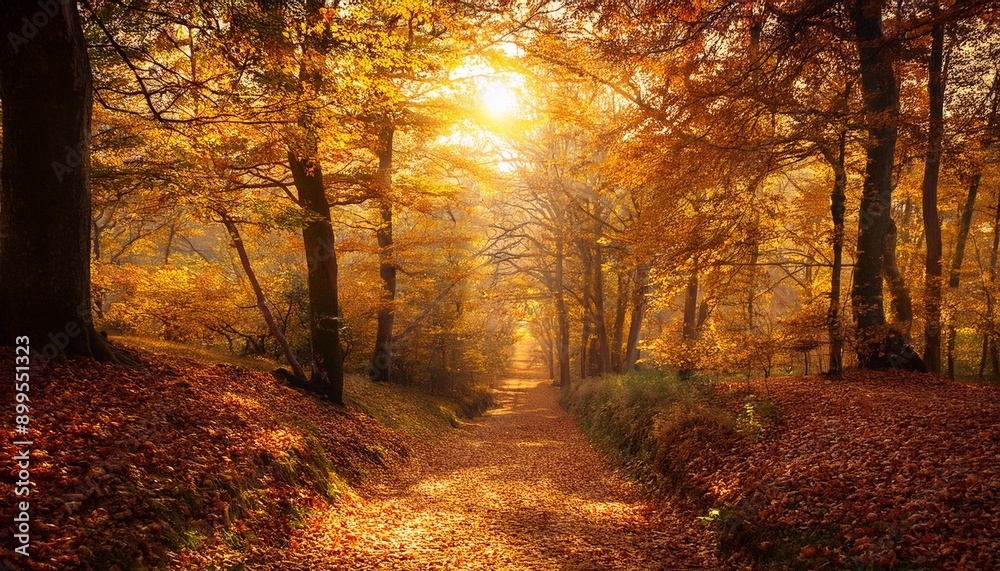 Walking among autumn leaves. Walking among autumn leaves.