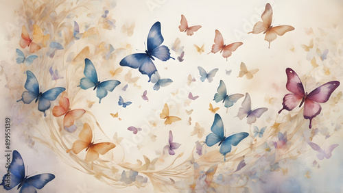background with butterflies