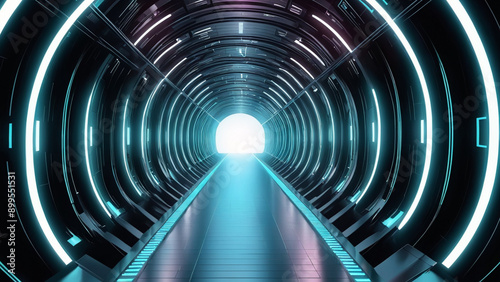 Futuristic Digital Tunnel photo