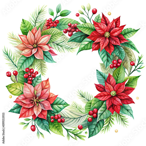 Transparent Watercolor Floral Wreath PNG