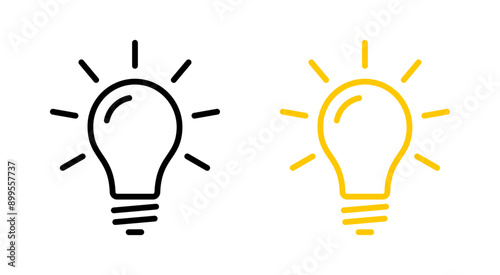 Light bulb icon set