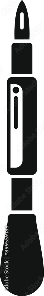 Simple glyph icon of a screwdriver, a tool used for construction and fixing Simple glyph icon of a screwdriver, a tool used for construction and fixing