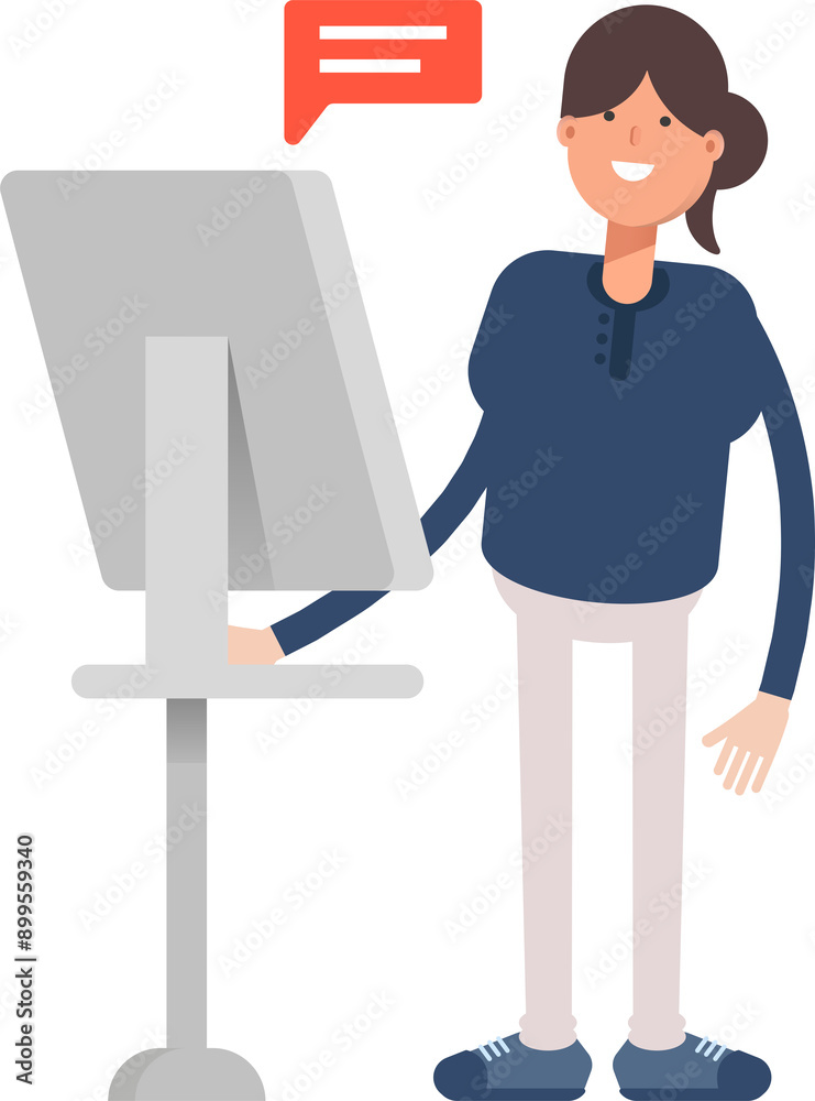 Girl Character Working on Computer
Girl Character Working on Computer