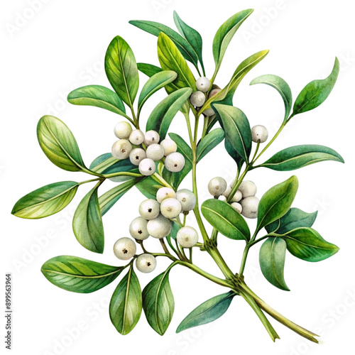 Wallpaper Mural Beans and small branch isolated on white png Torontodigital.ca