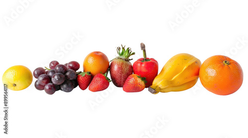 Group of fruits transparent background