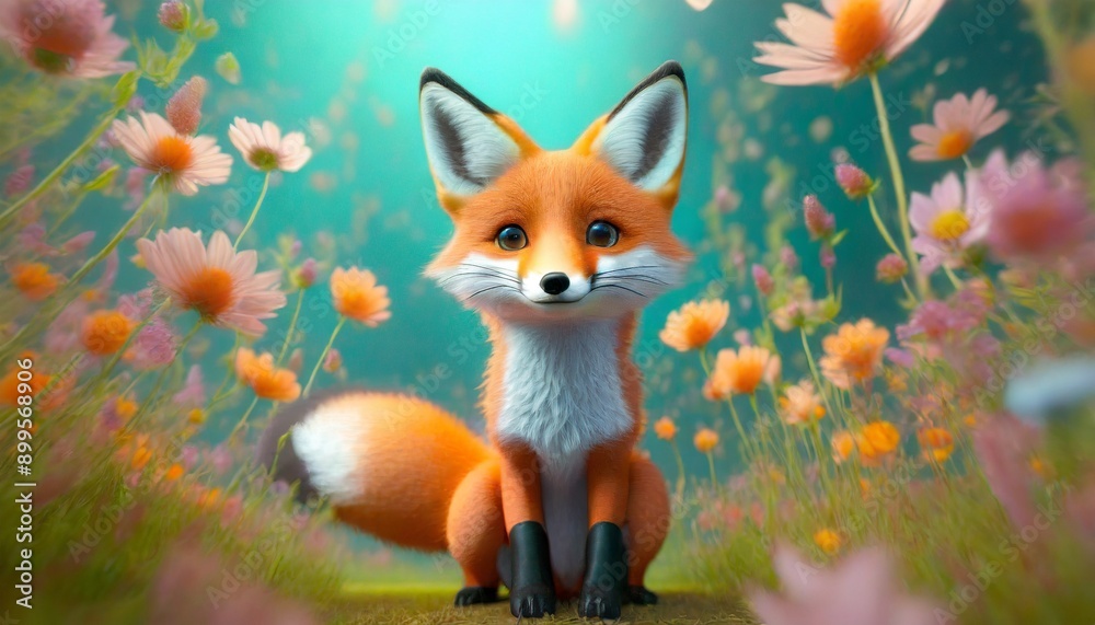 Fototapeta premium fox in the field