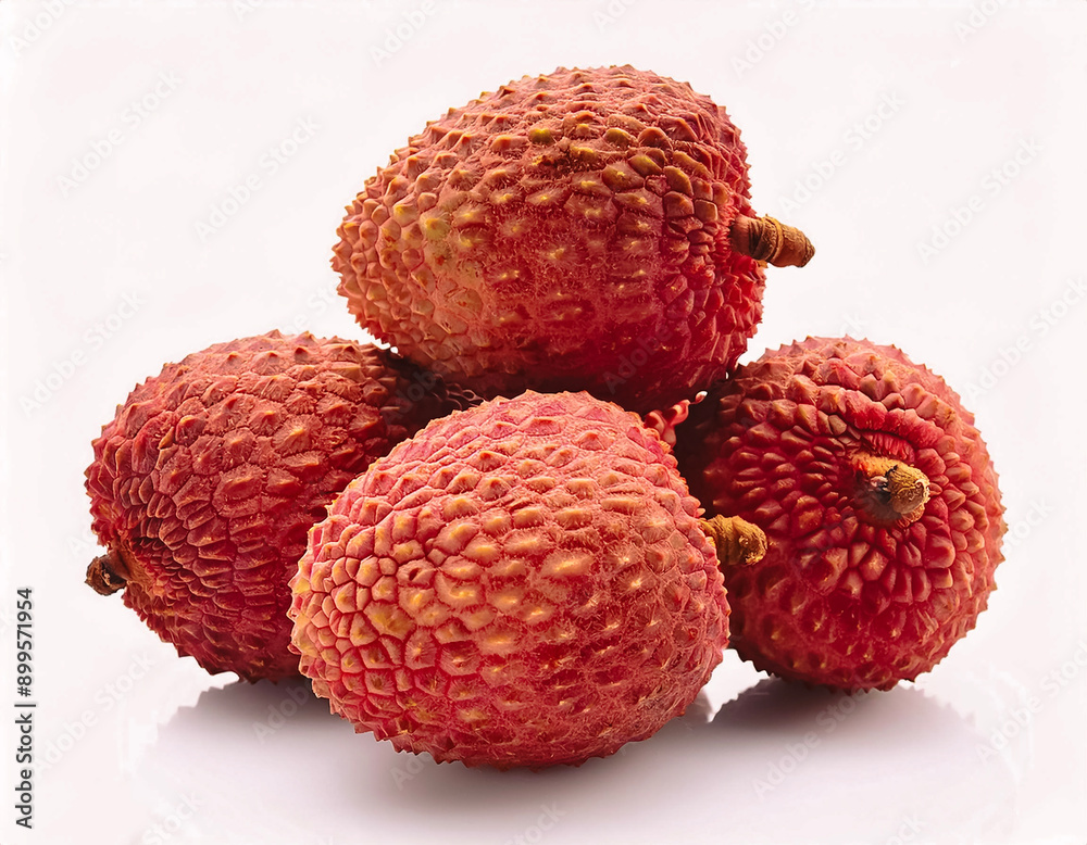 Fresh a pile lychee, organic isolated on white background. Fresh a pile lychee, organic isolated on white background.