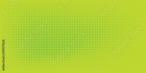 Dots halftone green color pattern gradient texture with technology digital background. Dots pop art comics with nature graphic design.