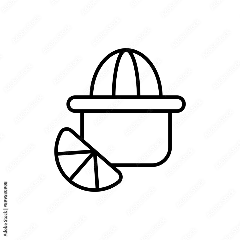 Juicer outline icons, minimalist vector illustration ,simple transparent graphic element .Isolated on white background