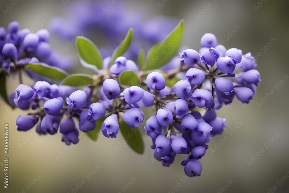 Texas mountain laurel flower bokeh background, AI Generated Texas mountain laurel flower bokeh background, AI Generated