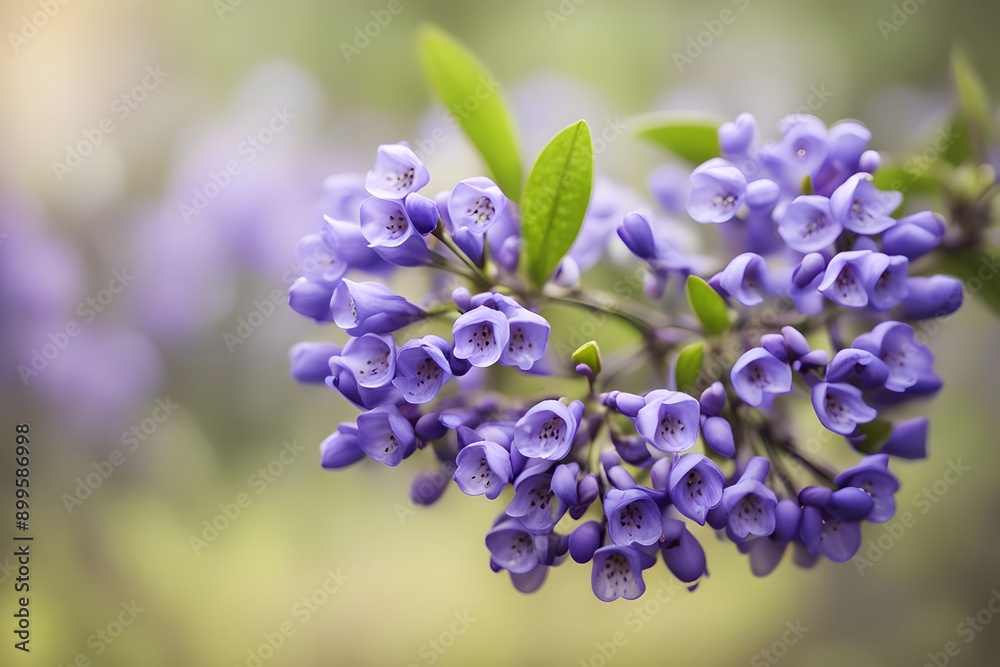 Texas mountain laurel flower bokeh background, AI Generated Texas mountain laurel flower bokeh background, AI Generated