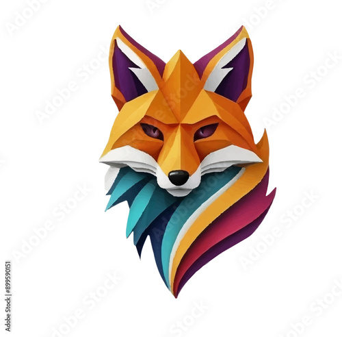 Fox Logo, 3d Fox logo, Fox hed