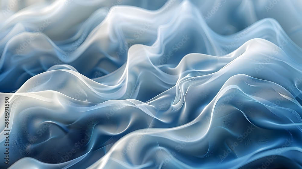Abstract Blue and White Wavy Background Abstract Blue and White Wavy Background