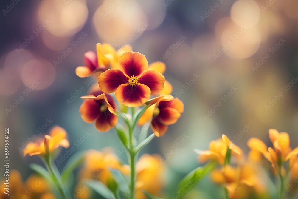 Wallflower bokeh background, Ai Generated Wallflower bokeh background, Ai Generated