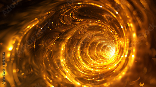 abstract golden shiny swirl, high resolution, 