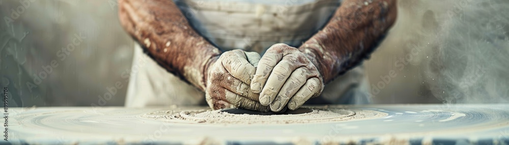 A close-up of hands shaping clay, showcasing the artistry and skill involved in pottery making. A close-up of hands shaping clay, showcasing the artistry and skill involved in pottery making.