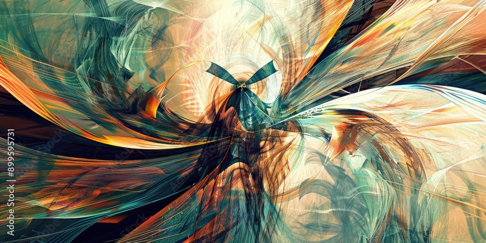 Naklejka premium Dynamic Abstract Colorful Swirl