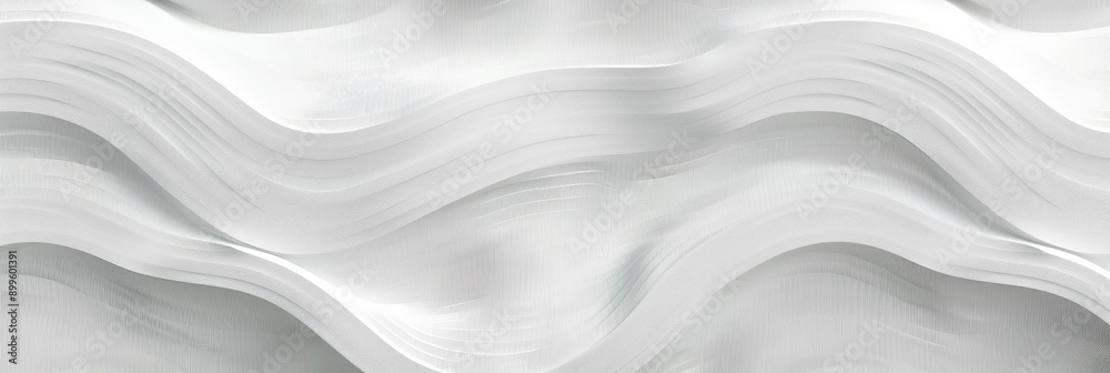 Fototapeta premium Abstract White Flowing Wave Patterns