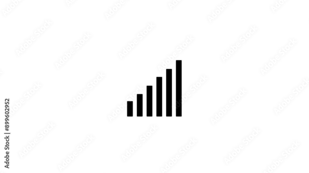 Animated growing arrow over graph bar. business graph. Business success bar chart. Animated growing arrow over graph bar. business graph. Business success bar chart.