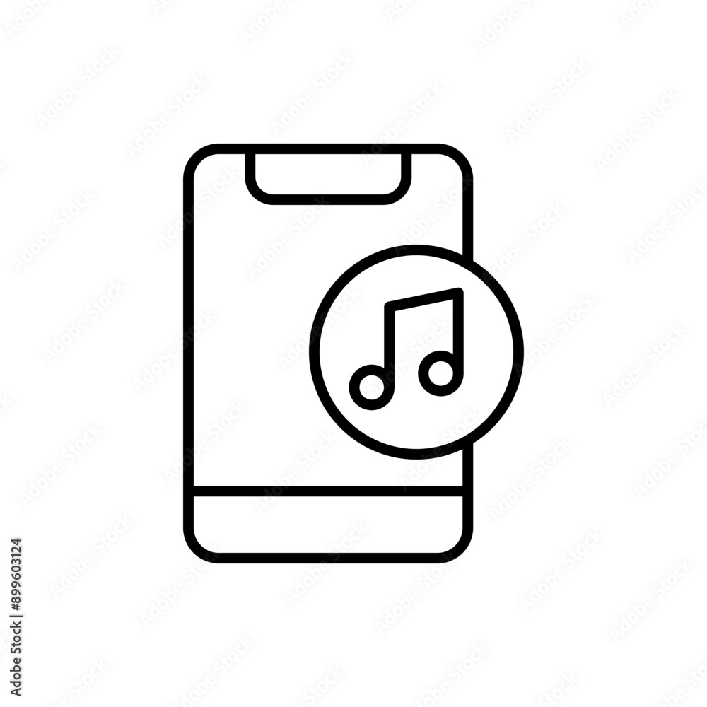 Music app outline icons, minimalist vector illustration ,simple transparent graphic element .Isolated on white background Music app outline icons, minimalist vector illustration ,simple transparent graphic element .Isolated on white background