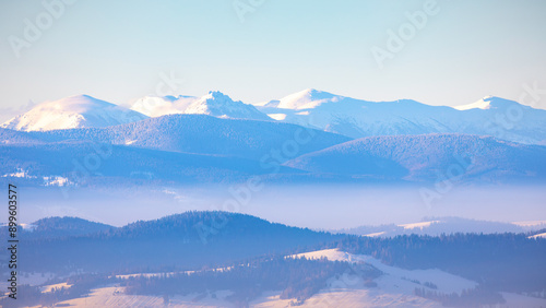 landscape with lake and mountains