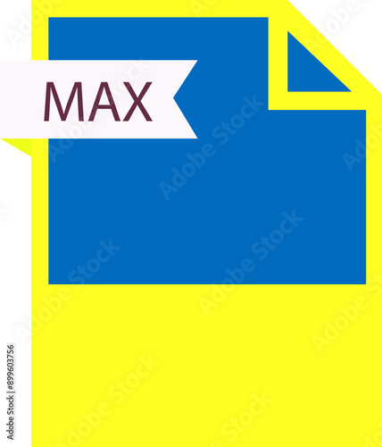 MAX File format icon roe color fill
