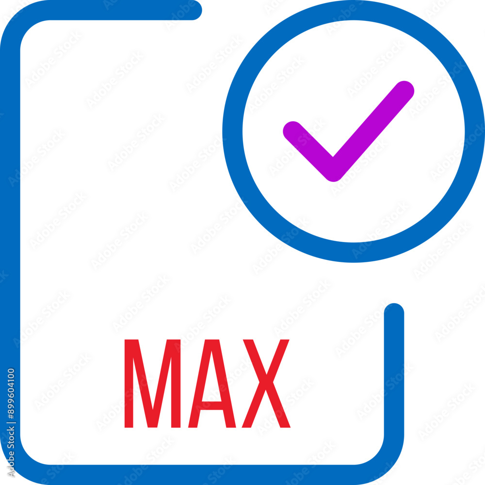 MAX File icon with checked mark MAX File icon with checked mark