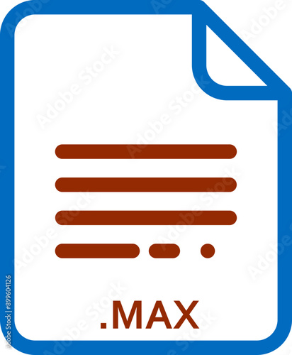 MAX File minimal icon with symbol