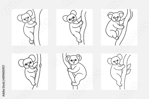 Engaging Koala Line Art for Kids to Color and Explore
