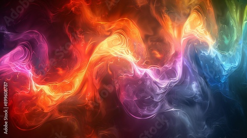 Wallpaper Mural Abstract Colorful Smoke Swirls Torontodigital.ca