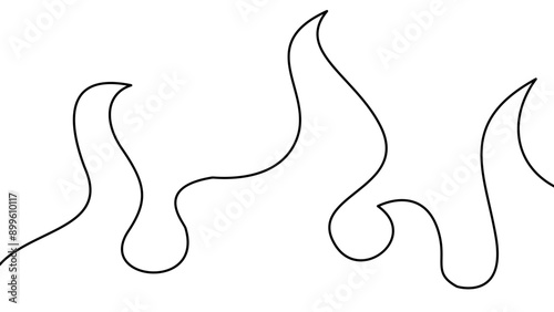 Abstract Fire Background. Abstract flame Background. doodle fire background. Fire outline. Fire flame continue line.